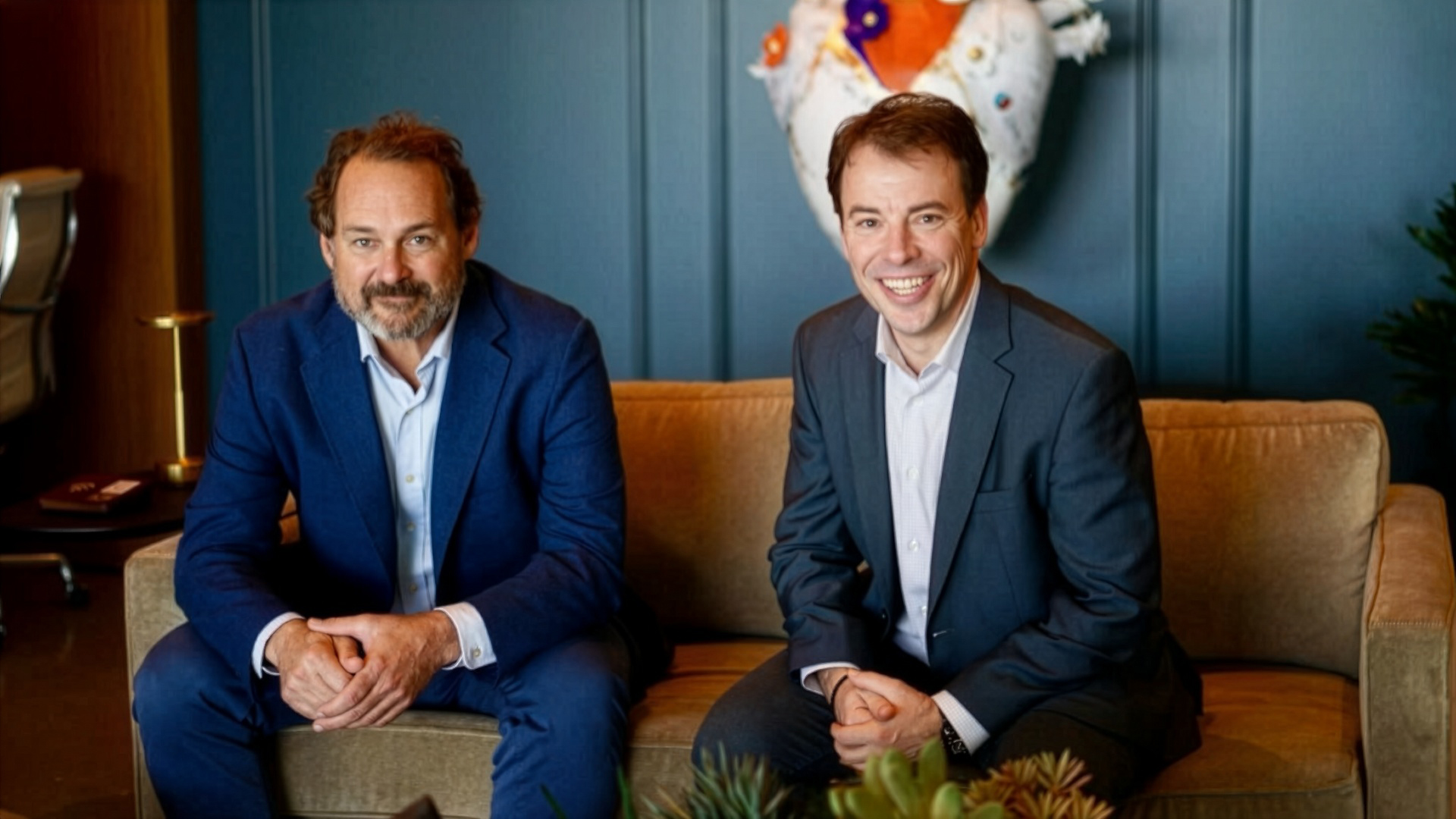 Dennis McWilliams left and James Eadie, MD at the SantéeVentures offices in Austin TX Source Santé Ventures