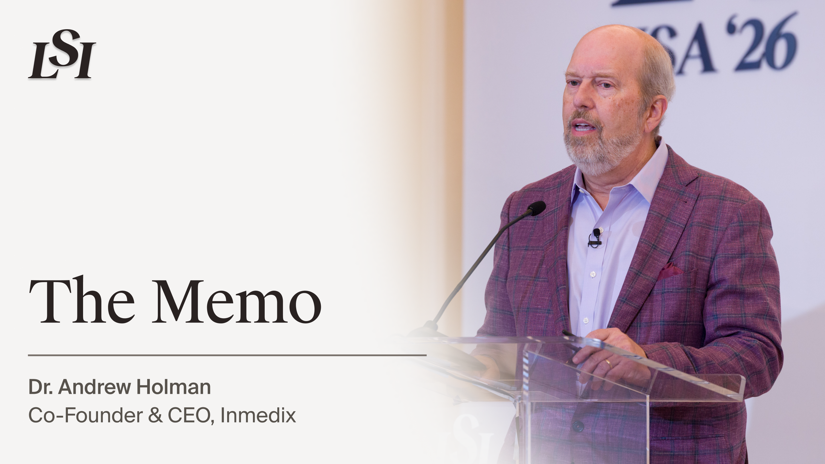 Dr. Andrew Holman, Co-Founder and CEO of Inmedix