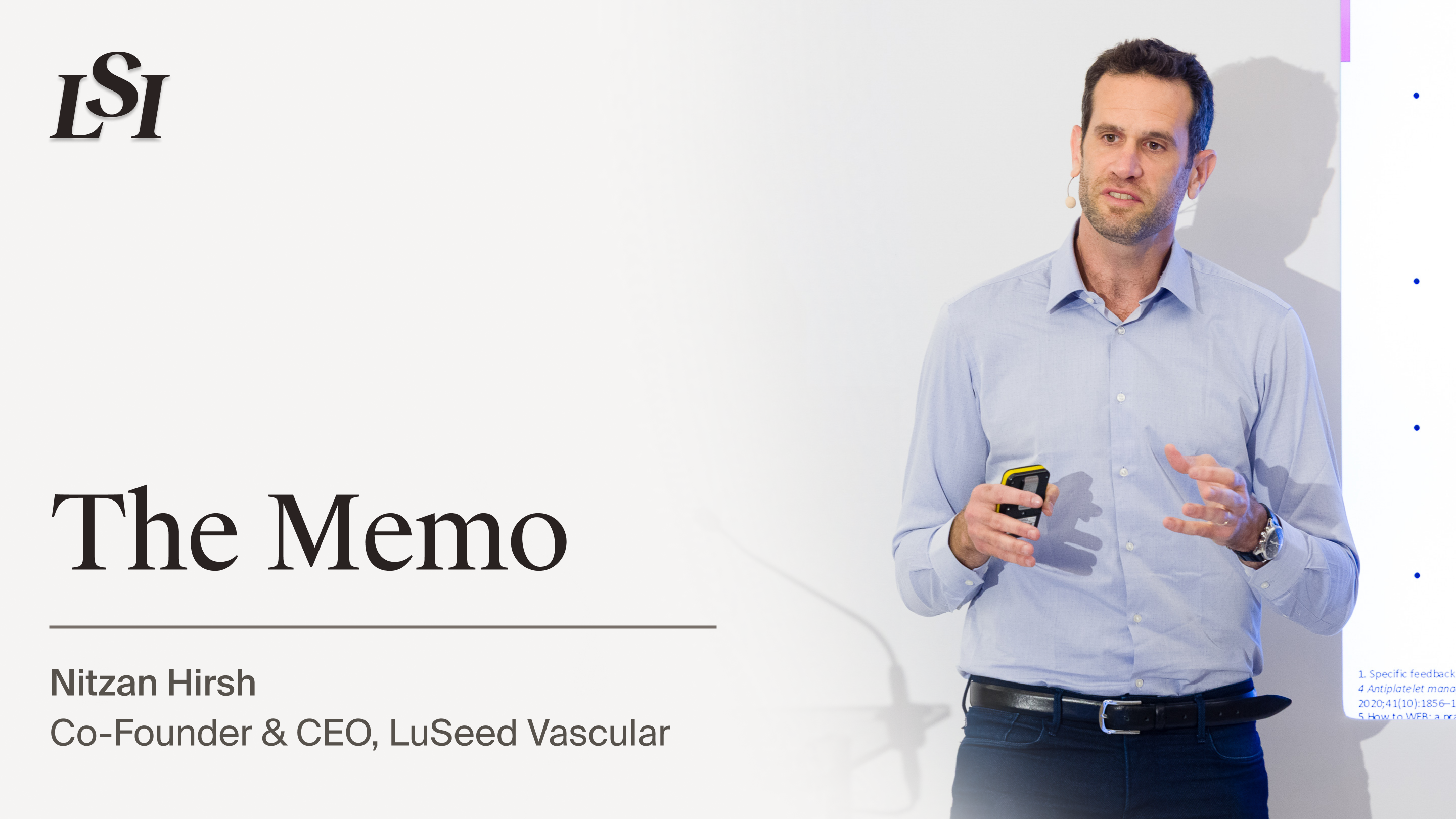 Nitzan Hirsh, Co-Founder and CEO of LuSeed Vascular