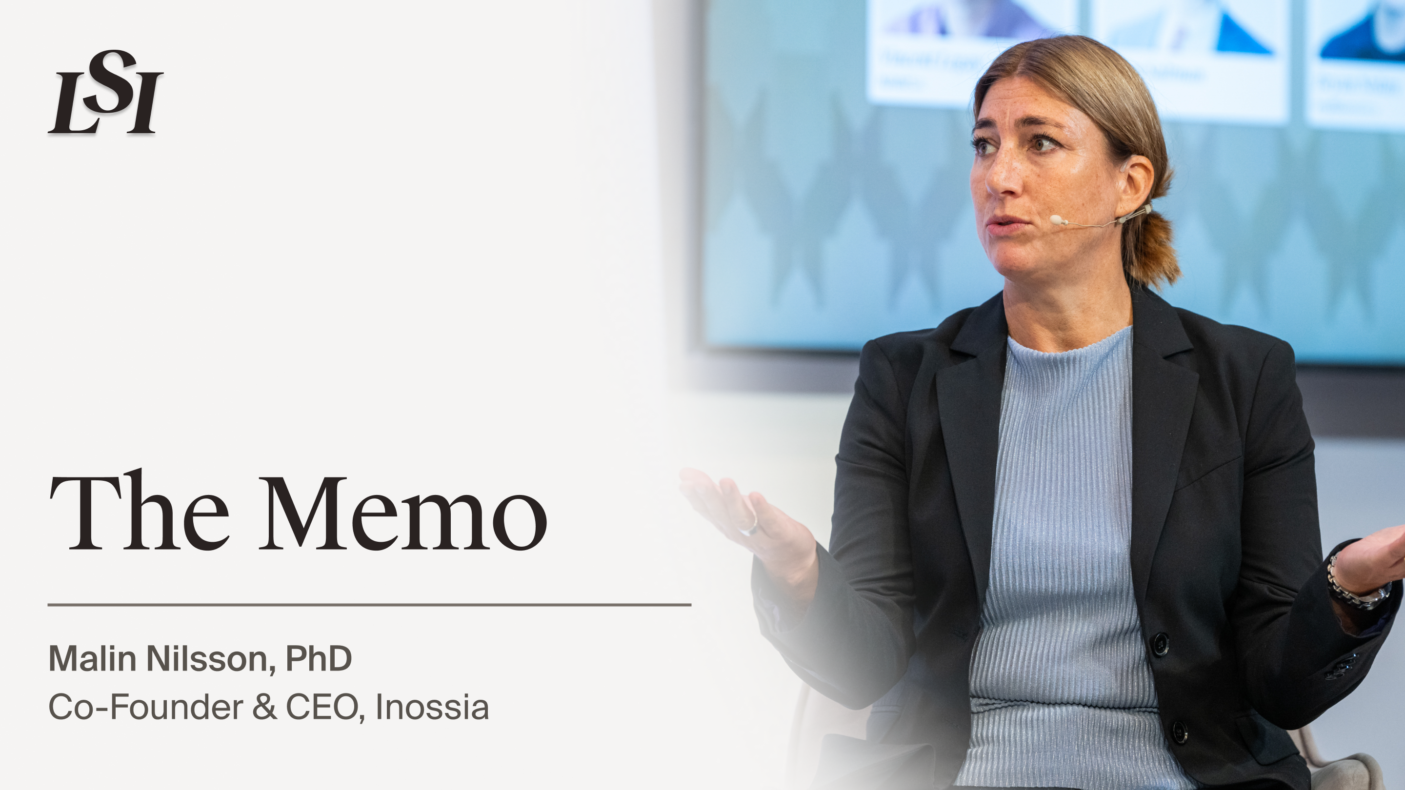 Malin Nilsson, PhD, Co-Founder and CEO of Inossia