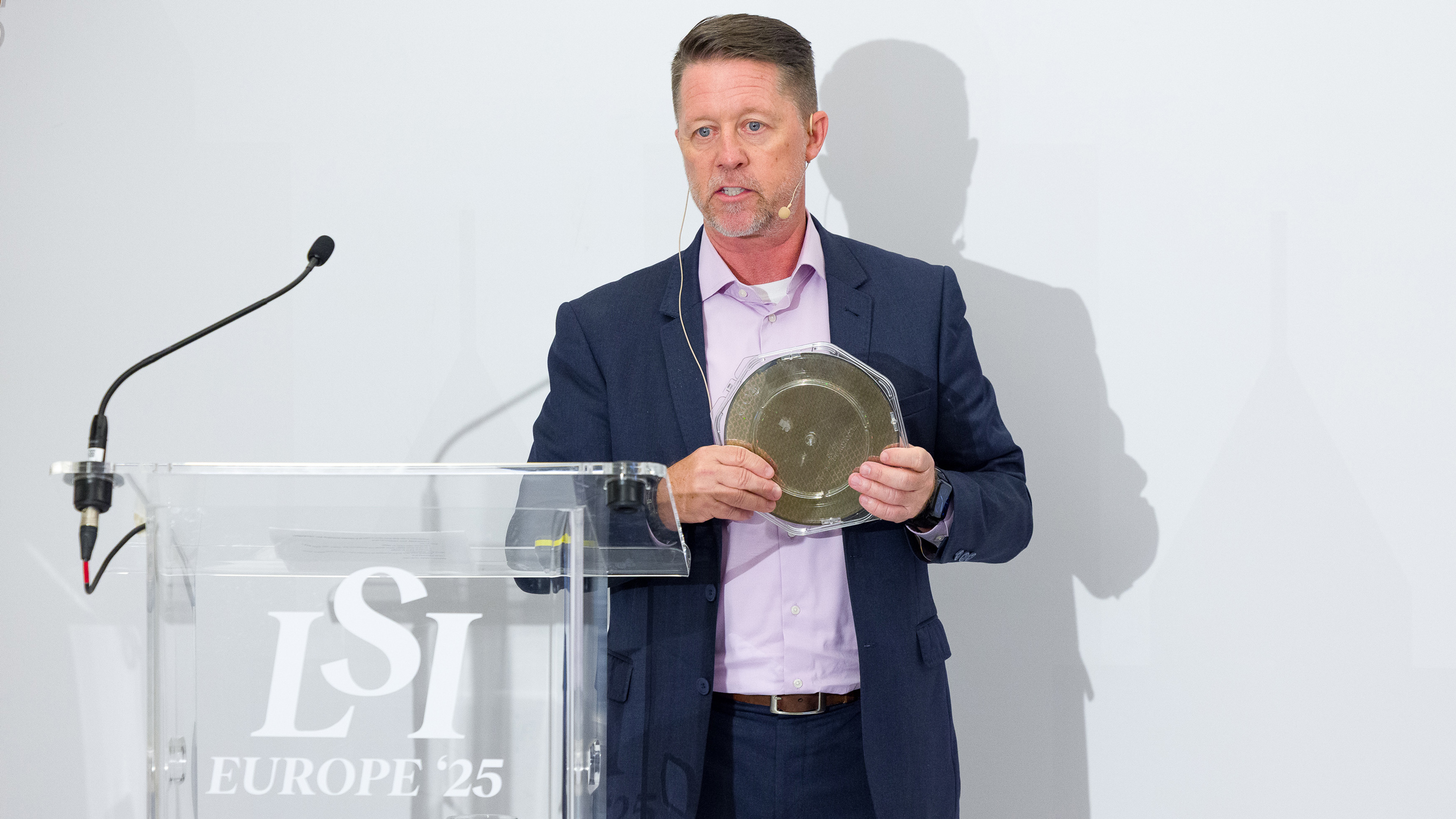 Tim Tobin, CEO of Planatome, on stage at LSI Europe 2025